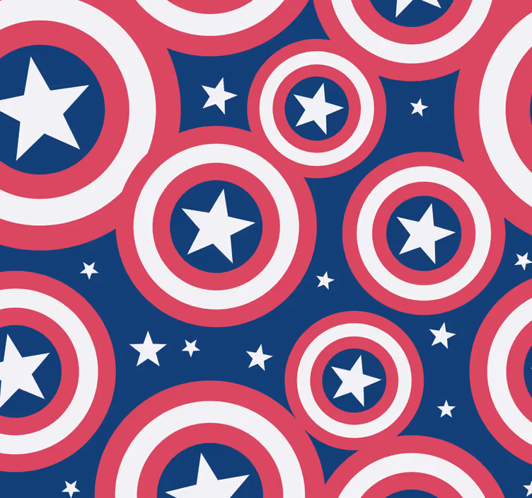 ブラインド スーパーヒーロー アメリカの丸い盾 - TENSTICKERS