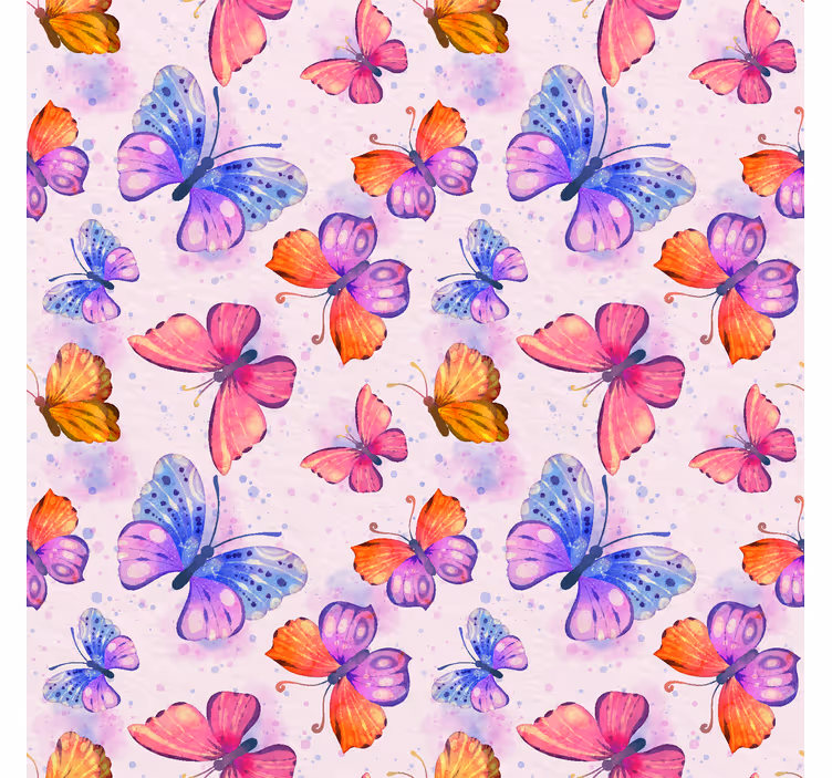 ブラインド ちょうちょ カラフルな水彩画 - TENSTICKERS