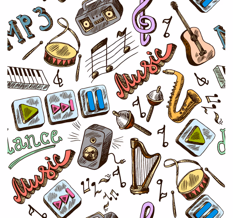 楽しい ブラインド 音楽パターン - TENSTICKERS