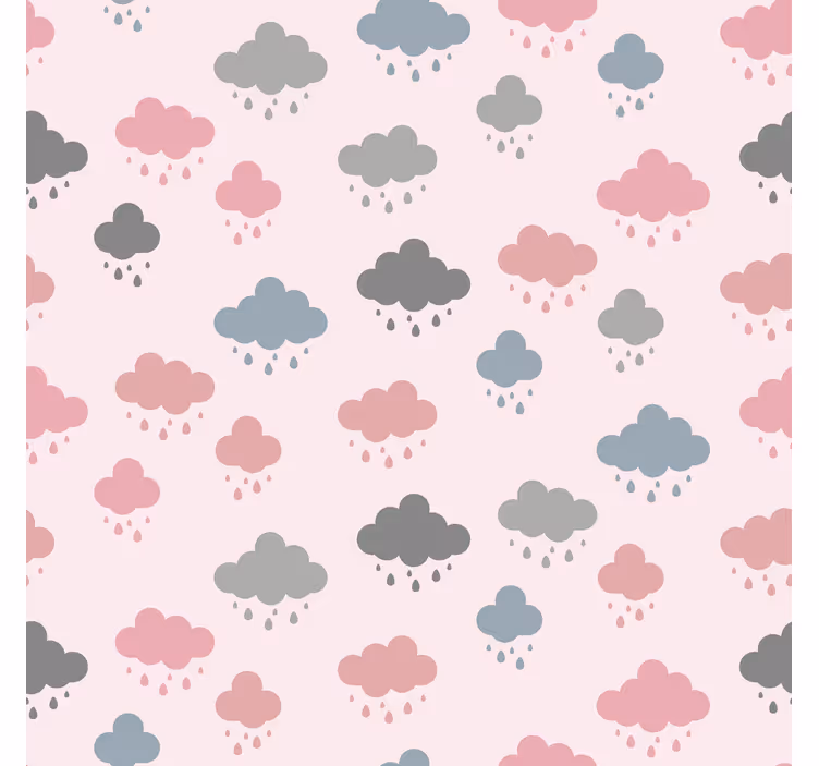 ブラインド 雲 ピンクとグレーの雨 - TENSTICKERS