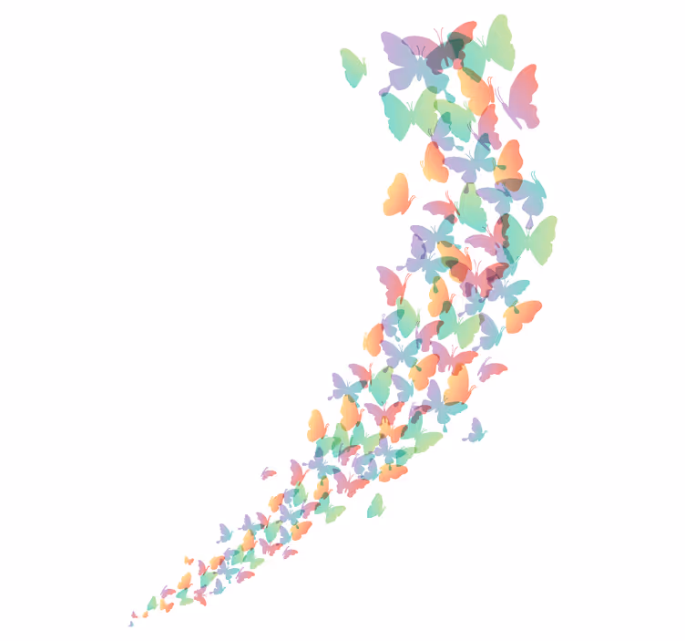 ブラインド ちょうちょ オンラインで飛行 - TENSTICKERS