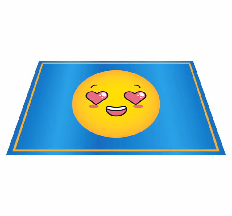 ハートの目絵文字子供ランチョンマット - TENSTICKERS
