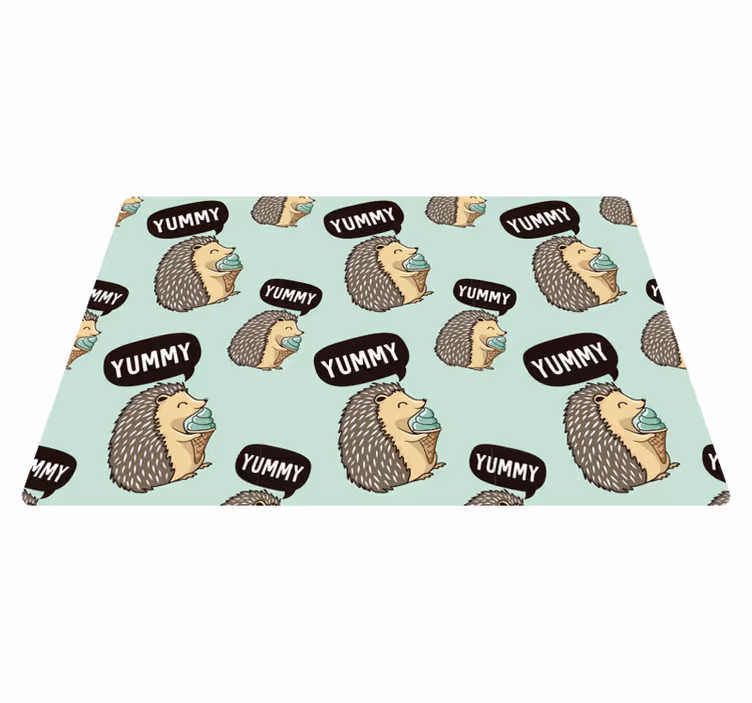 ヤマアラシのハリネズミのランチョンマット - TENSTICKERS