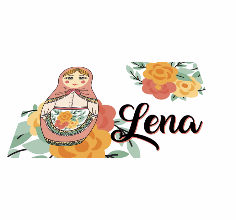 ランチョン マット 名前付き マトリョーシカ イラスト - TENSTICKERS
