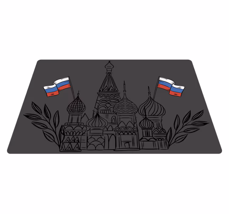 オリジナル ランチョンマット ロシアの建築シルエット - TENSTICKERS