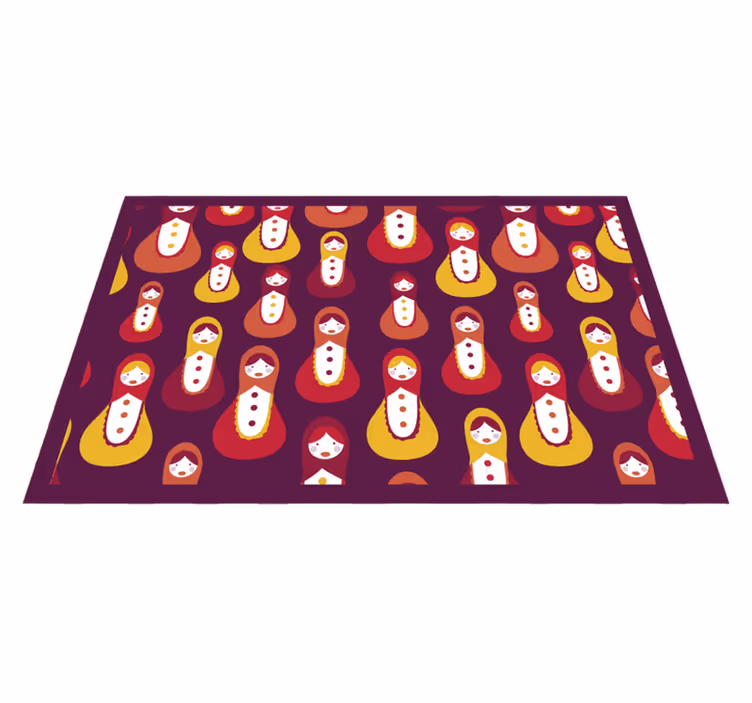 オリジナル ランチョンマット カラフル マトリョーシカ柄 - TENSTICKERS