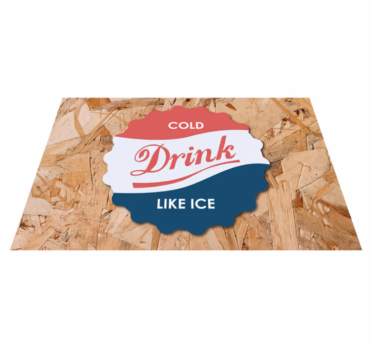 レトロドリンクソーダランチョンマットオリジナルランチョンマット - TENSTICKERS