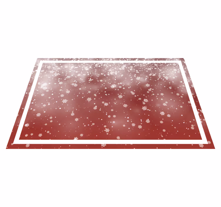 クリスマス ランチョン マット 雪の結晶の楽しいシーン - TENSTICKERS