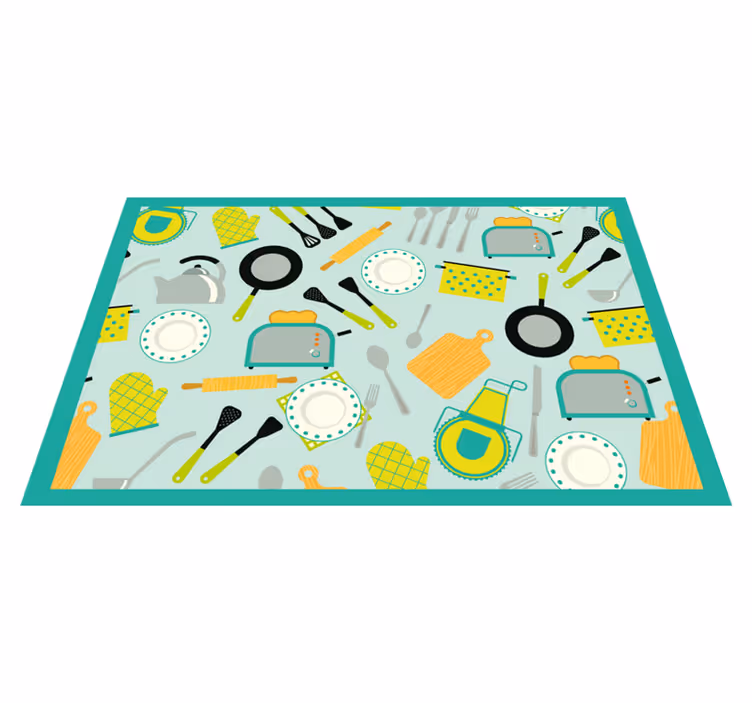 オリジナル ランチョンマット キッチン用具テーマ - TENSTICKERS