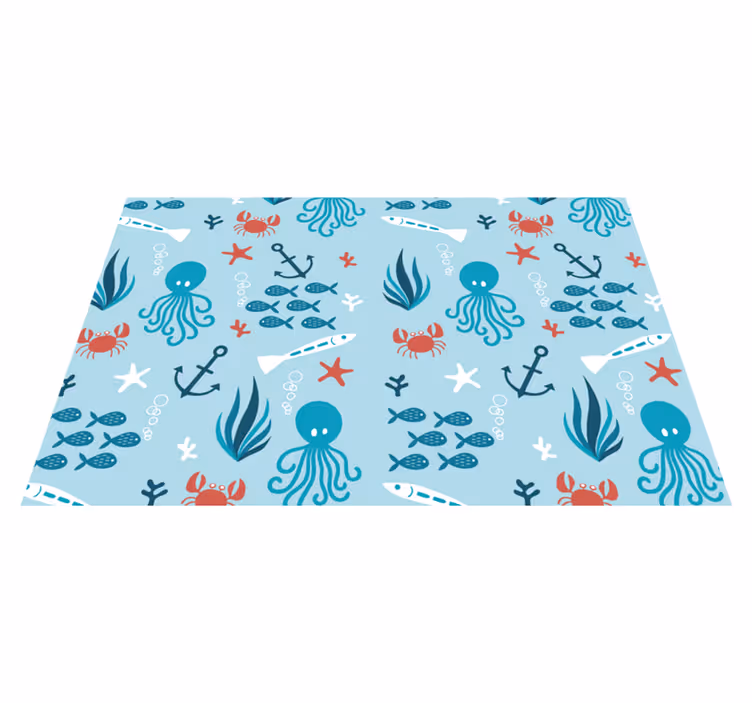 ランチョンマット 子供 カラフルな海の生き物 - TENSTICKERS