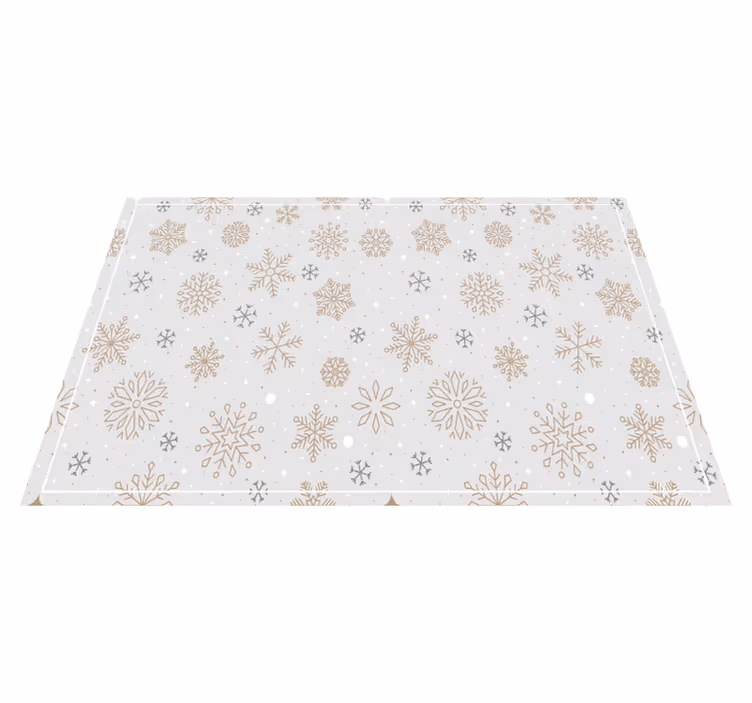 雪の結晶パターン クリスマスのランチョンマット - TENSTICKERS