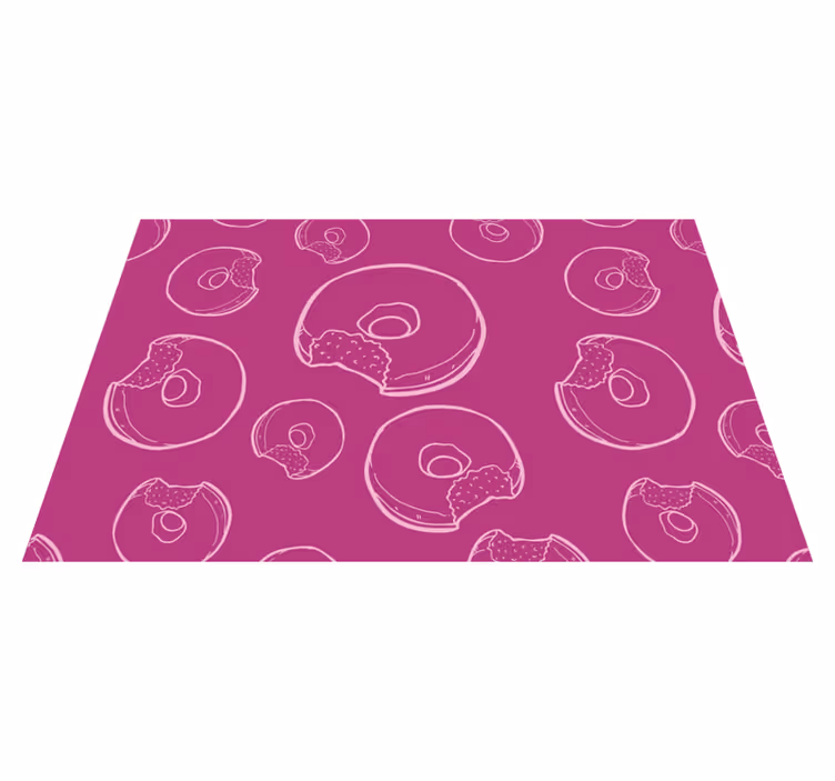 オリジナル ランチョンマット カラフルドーナツ柄 - TENSTICKERS