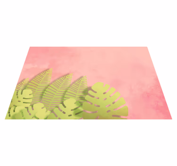 オリジナル ランチョンマット 植物の葉のアレンジメント - TENSTICKERS