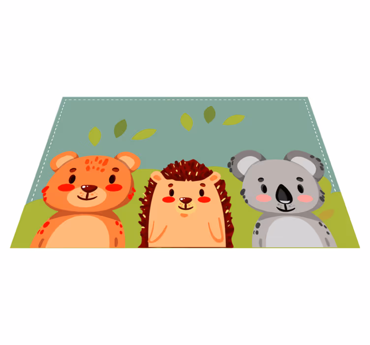 ランチョンマット 子供 可愛い動物たち - TENSTICKERS