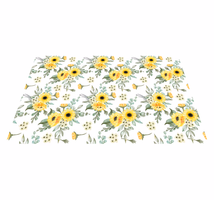 オリジナル ランチョンマット ひまわりの花模様 - TENSTICKERS