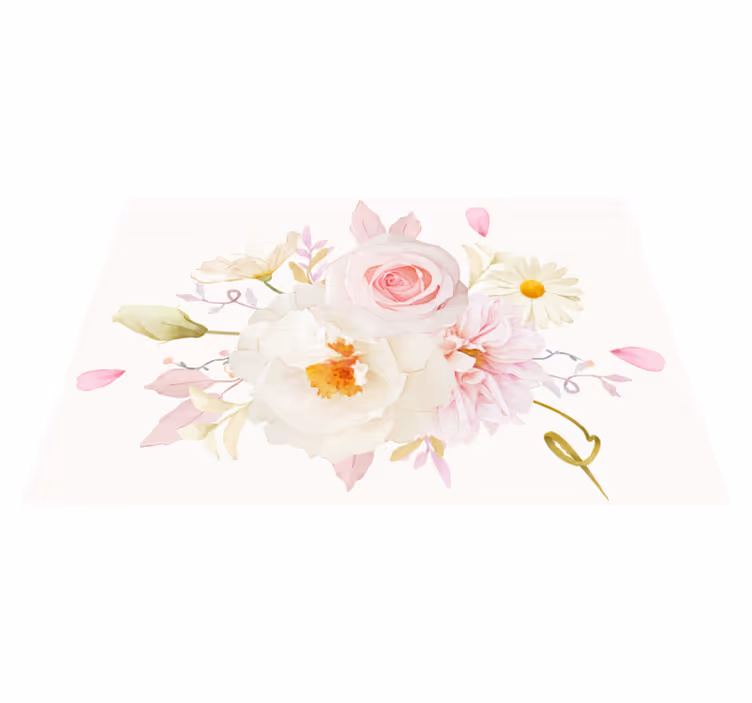 オリジナル ランチョンマット 花のアレンジメントの喜び - TENSTICKERS