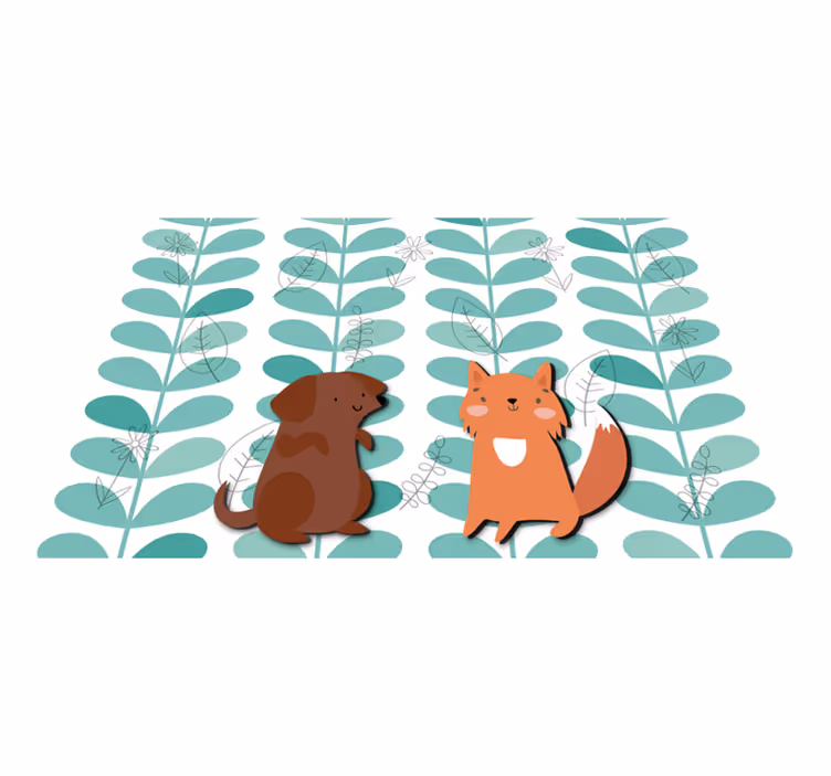 ランチョンマット 子供 かわいい動物の仲間たち - TENSTICKERS