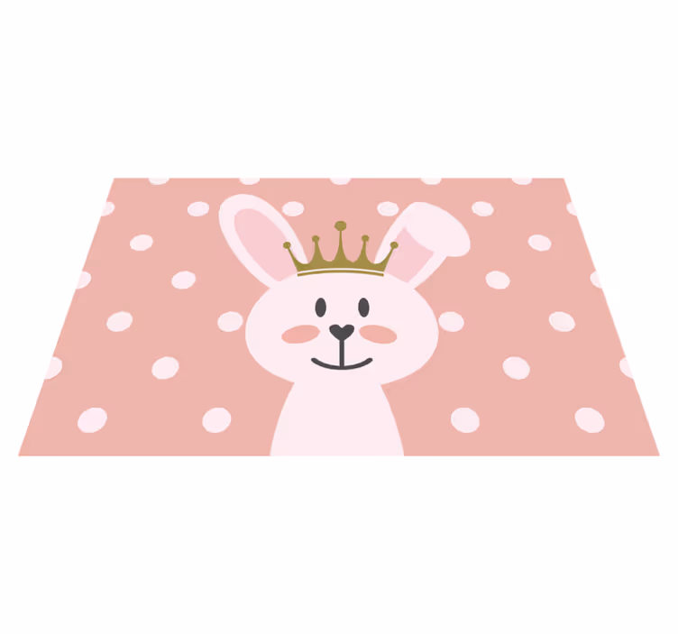 ランチョンマット 子供 かわいいウサギの王冠 - TENSTICKERS
