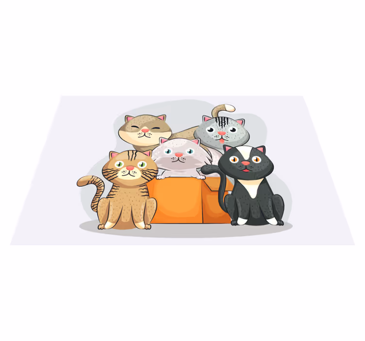 ランチョンマット 子供 可愛い猫の顔 - TENSTICKERS