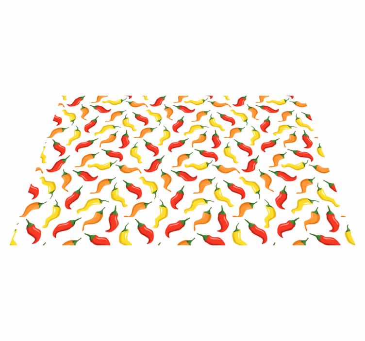 オリジナル ランチョンマット カラフルなチリペッパー - TENSTICKERS
