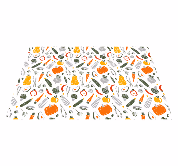 オリジナル ランチョンマット カラフルな野菜柄 - TENSTICKERS