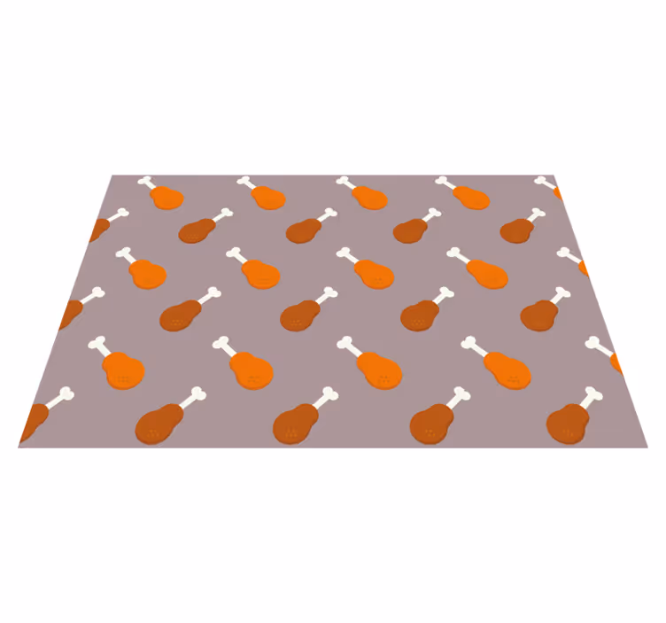 オリジナル ランチョンマット 鶏の足パターン - TENSTICKERS