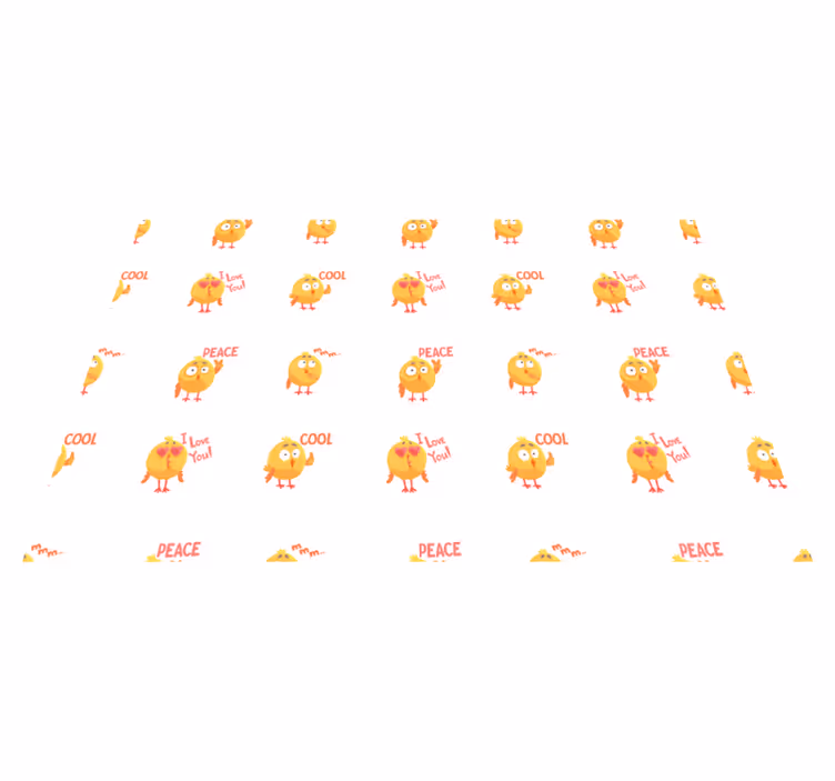 ランチョンマット 子供 かわいいひよこモチーフ - TENSTICKERS