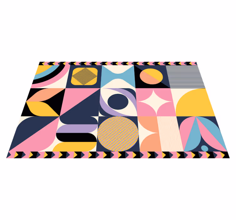 テーブル クロス モダン 幾何学的カラーブロック - TENSTICKERS