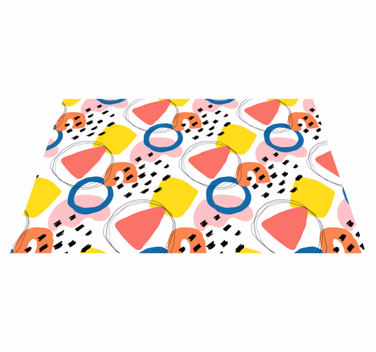 絵画アート幾何学スタイルオリジナルビニールランチョンマット - TENSTICKERS
