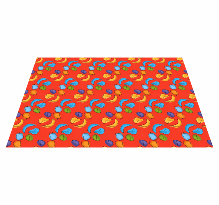 オリジナル ランチョンマット カラフルフルーツパターン - TENSTICKERS