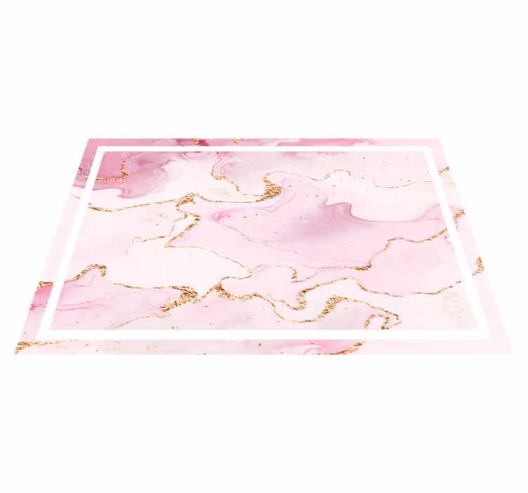 ローズゴールドの大理石の織り目加工のランチョンマット - TENSTICKERS