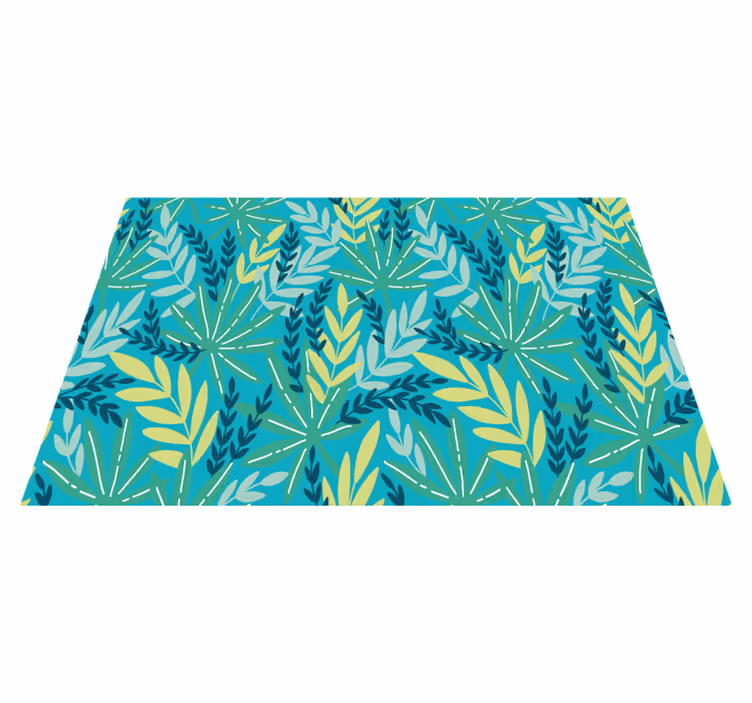 オリジナル ランチョンマット 葉の植物模様 - TENSTICKERS