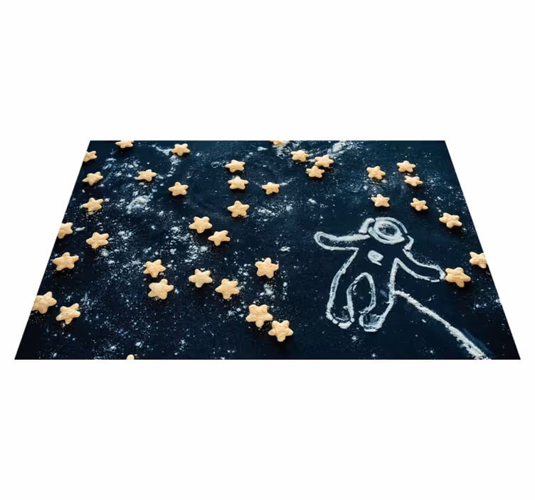 ランチョンマット 子供 宇宙飛行士と星のシーン - TENSTICKERS