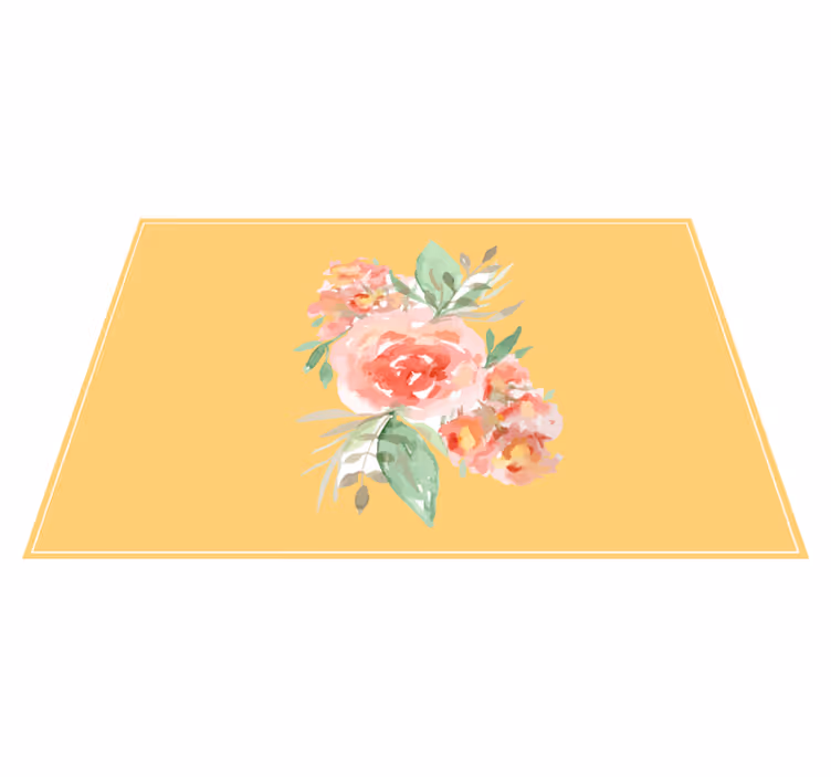 オリジナル ランチョンマット 花柄アクセント - TENSTICKERS