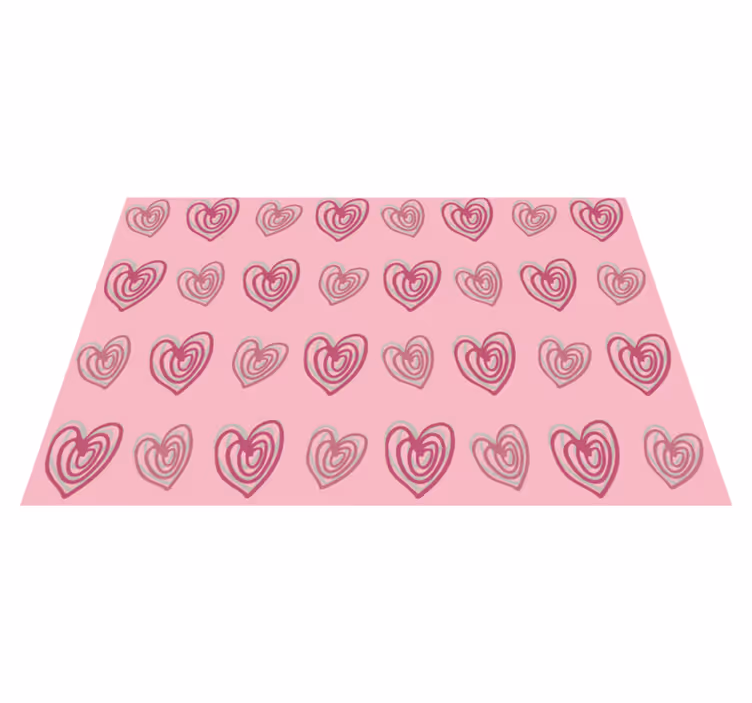 オリジナル ランチョンマット ハート柄の表面 - TENSTICKERS