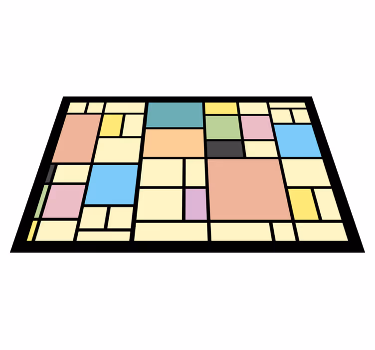 テーブル クロス モダン 幾何学的抽象パターン - TENSTICKERS
