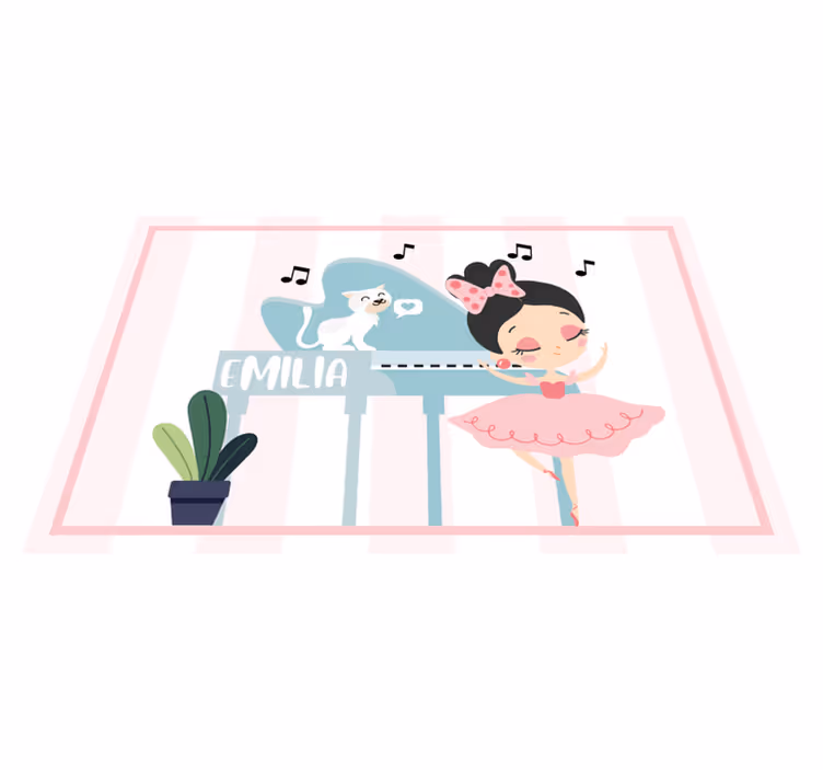 ランチョンマット 子供 バレエダンサーのフィギュア - TENSTICKERS