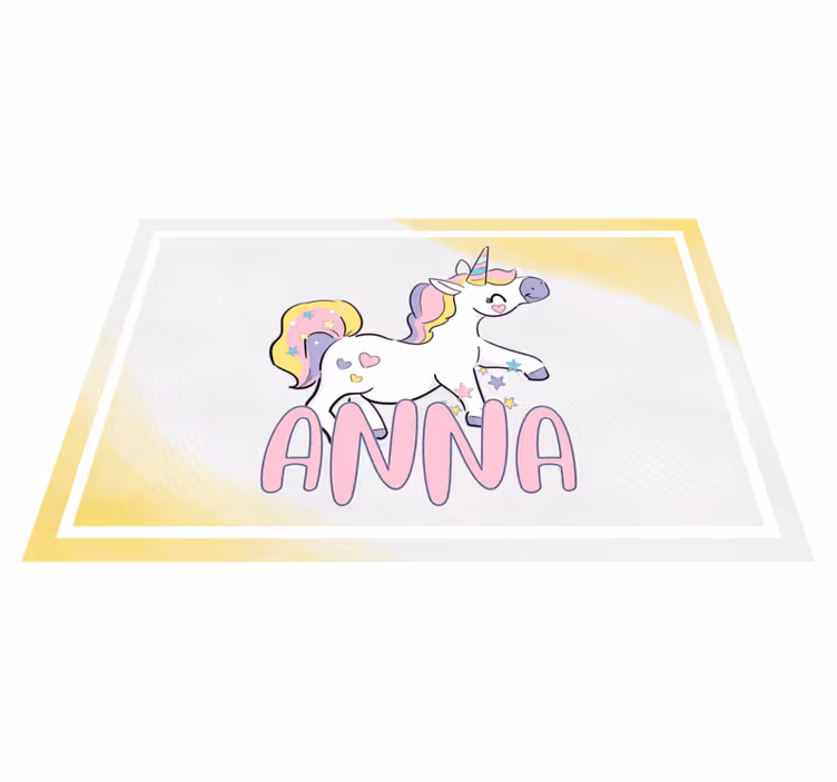 ランチョンマット 子供 ハートのユニコーン - TENSTICKERS