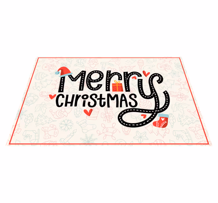 クリスマス ランチョン マット メリークリスマスメッセージ - TENSTICKERS