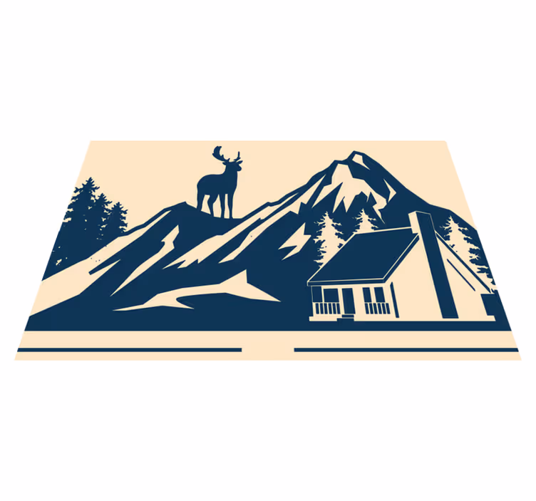 オリジナル ランチョンマット 大自然の山々の風景 - TENSTICKERS