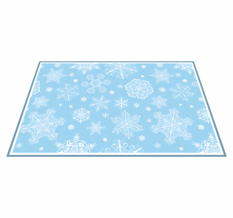 クリスマス ランチョン マット 雪の結晶柄の表面 - TENSTICKERS
