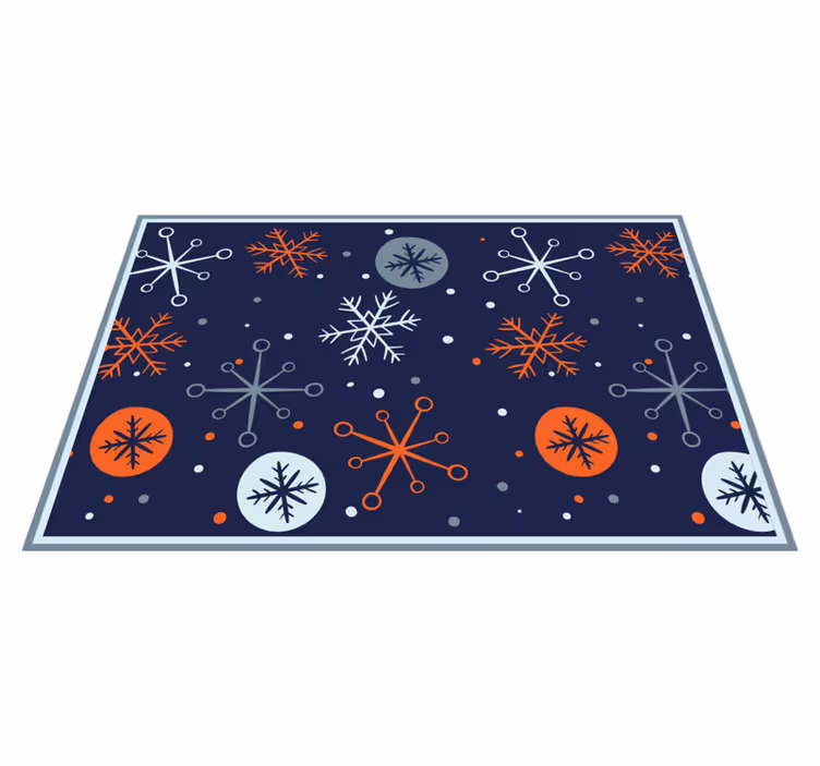 クリスマス ランチョン マット おしゃれな雪の結晶柄 - TENSTICKERS