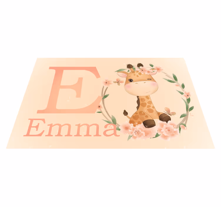 ランチョンマット 子供 キュートなキリンキャラクター - TENSTICKERS