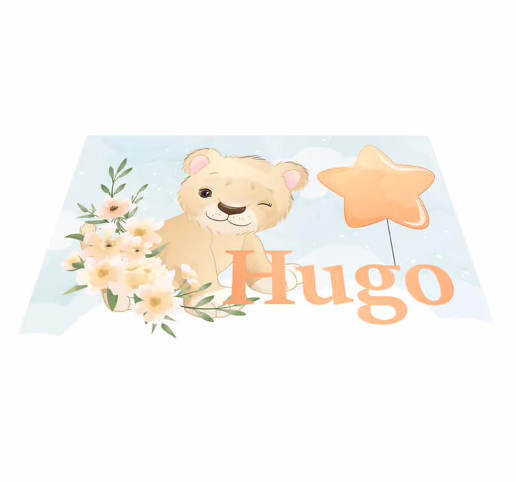 ランチョンマット 子供 陽気なライオンのグラフィック - TENSTICKERS