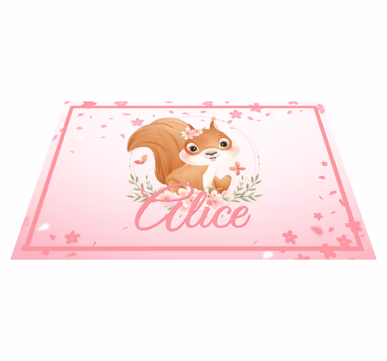 ランチョンマット 子供 かわいいリスのイラスト - TENSTICKERS