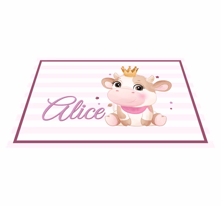 ランチョンマット 子供 かわいい牛キャラクター - TENSTICKERS