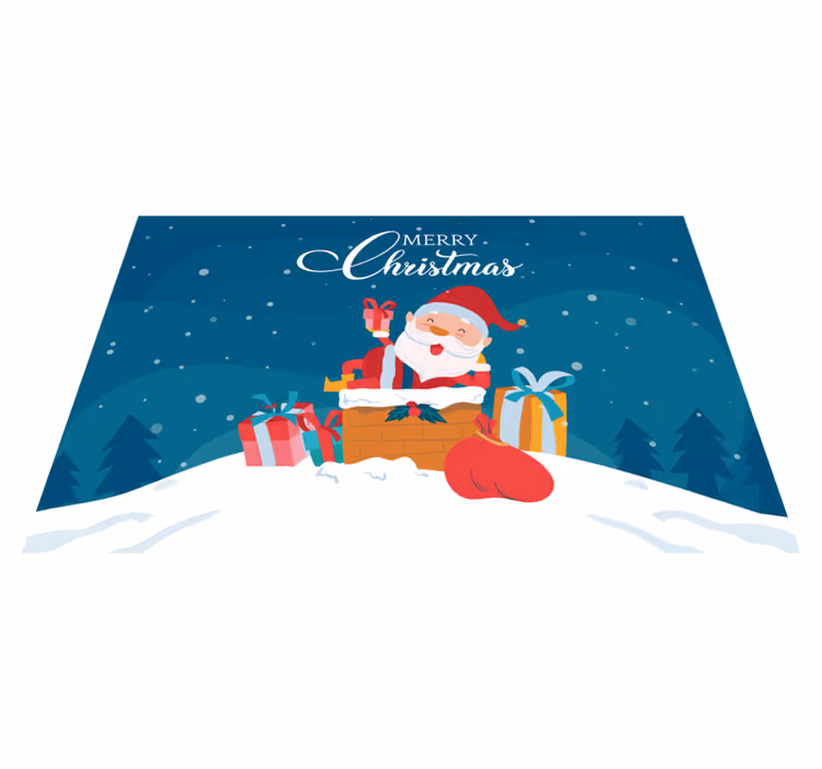 クリスマス ランチョン マット サンタクロースの贈り物 - TENSTICKERS
