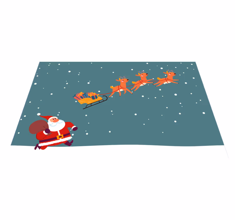 クリスマス ランチョン マット サンタクロースのそりの旅 - TENSTICKERS