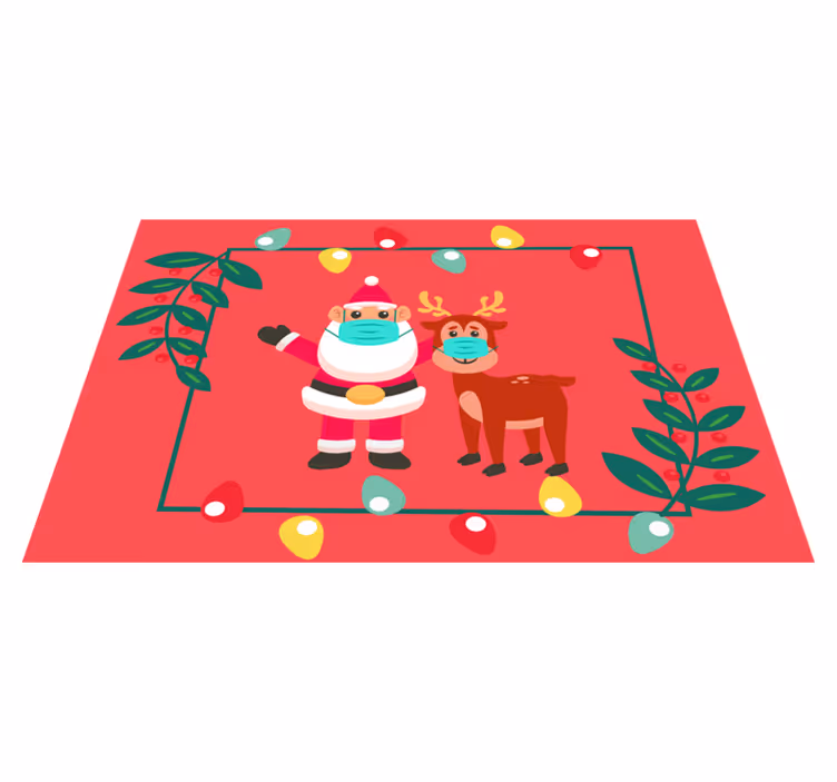クリスマス ランチョン マット サンタとそり - TENSTICKERS