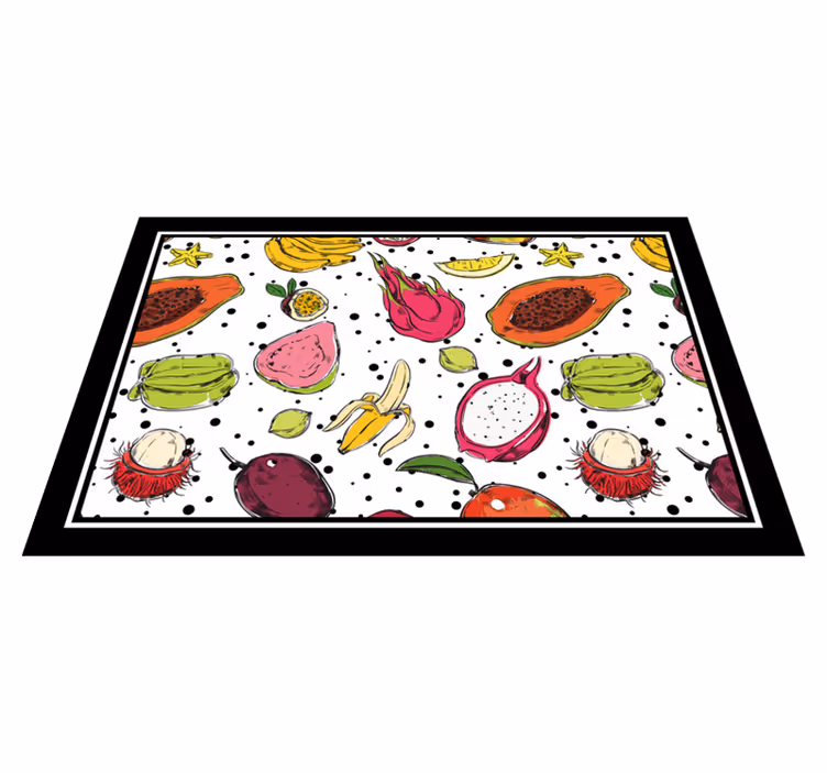 オリジナル ランチョンマット 鮮やかなフルーツモチーフ - TENSTICKERS